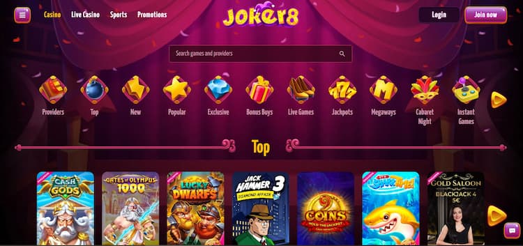 Мобильная версия официального сайта Джокер казино