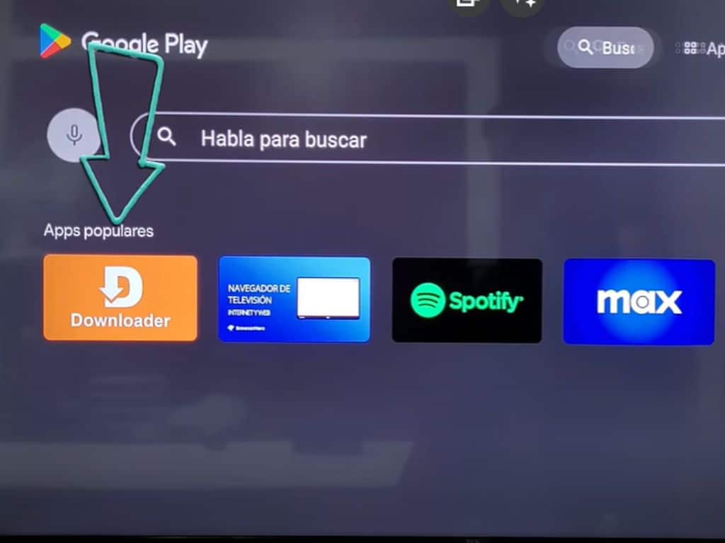 Instalar la app Donwloader desde Play Store