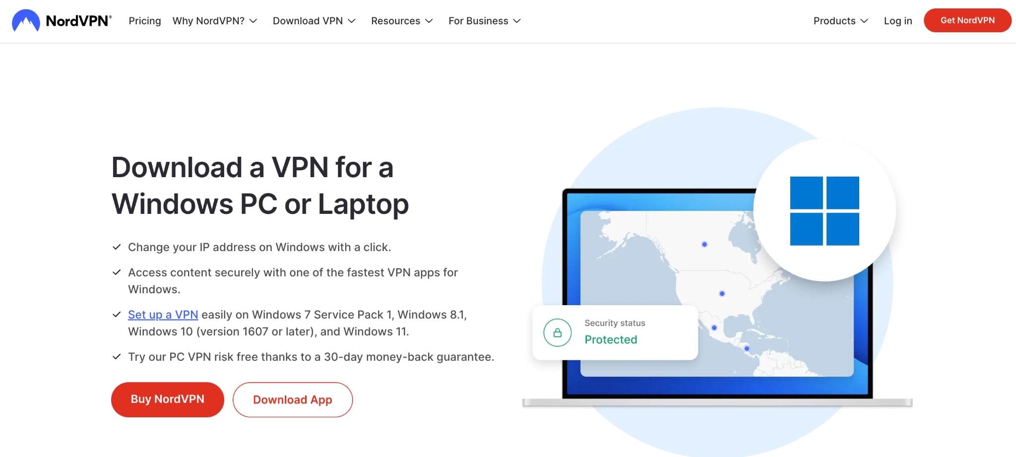 Captura de pantalla de NordVPN