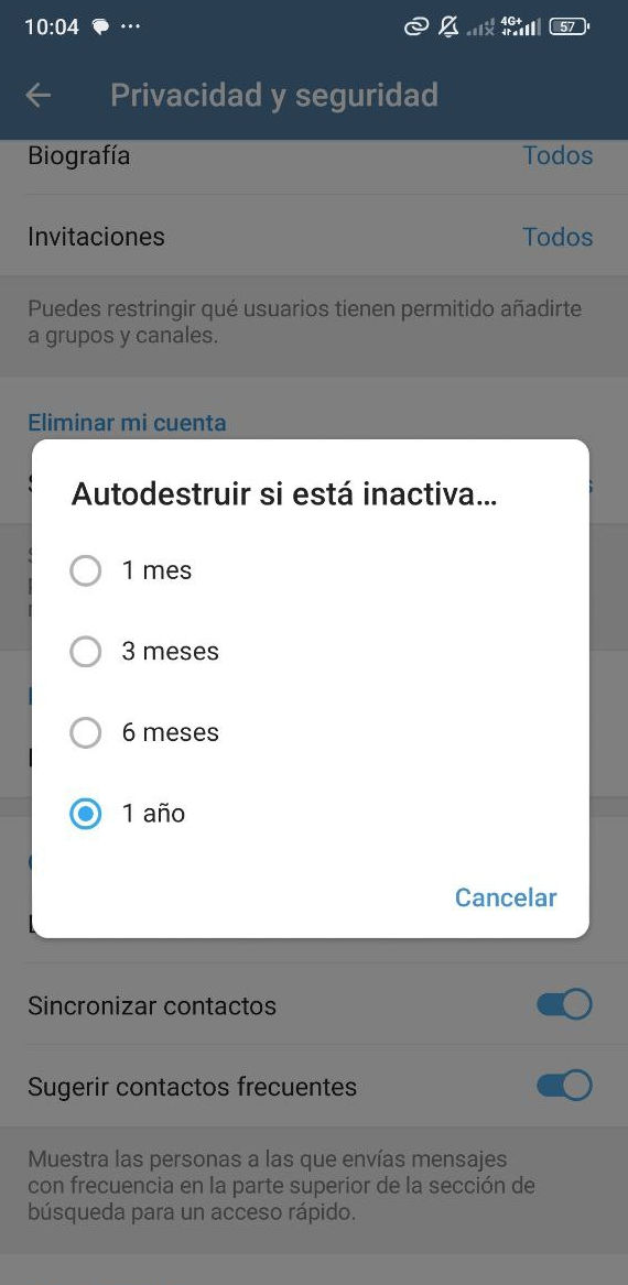 Paso a paso para borrar la cuenta de tu telegram 