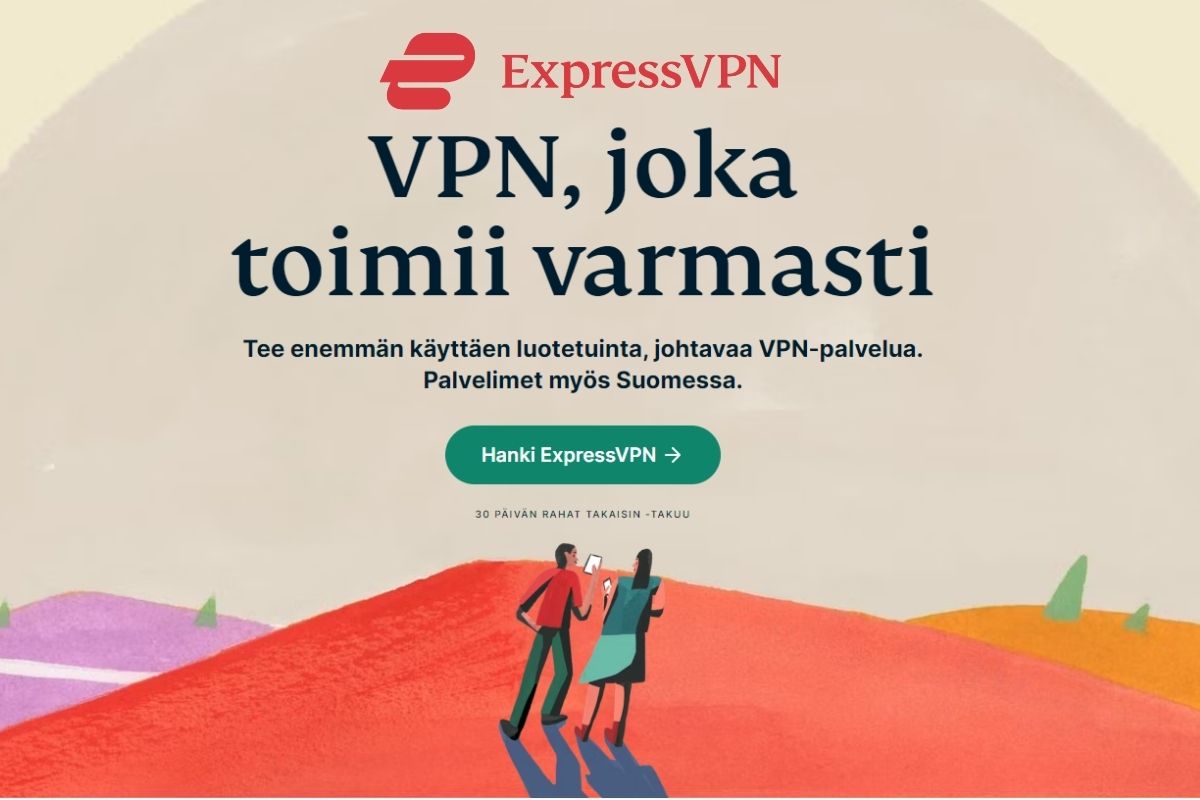 ExpressVPN ohjelmiston etusivugrafiikka