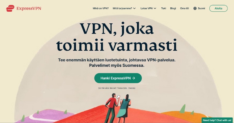 ExpressVPN kotisivut