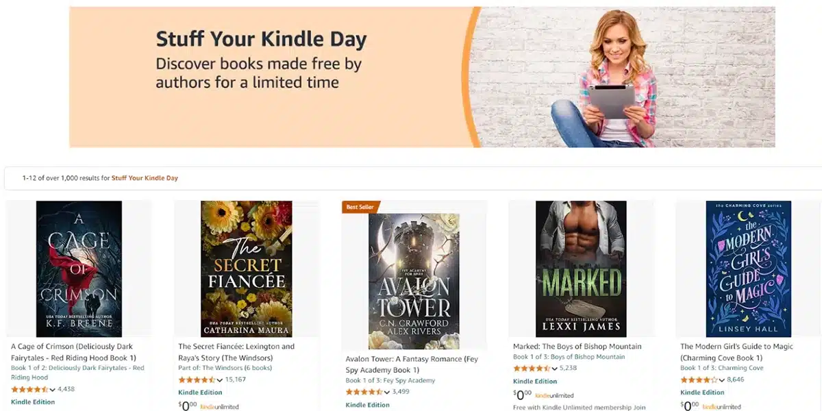 Stuff Your Kindle Day 2024 Miten saada ekirjoja ilmaiseksi