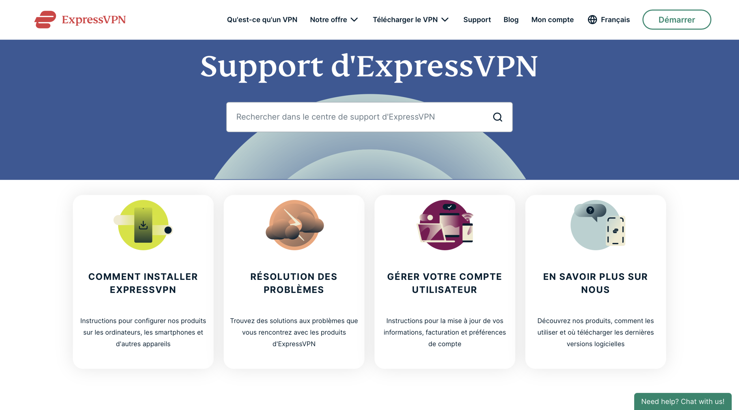 capture ecran support expressvpn