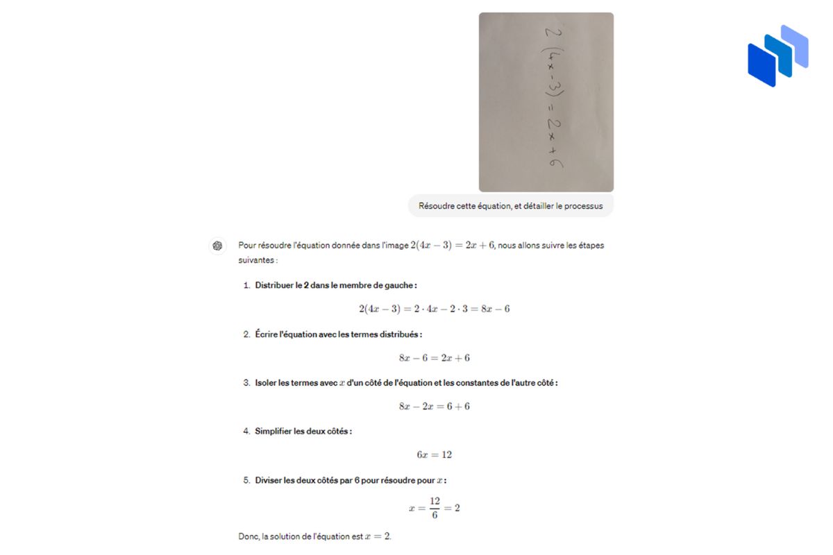résoudre équation chatgpt-4o