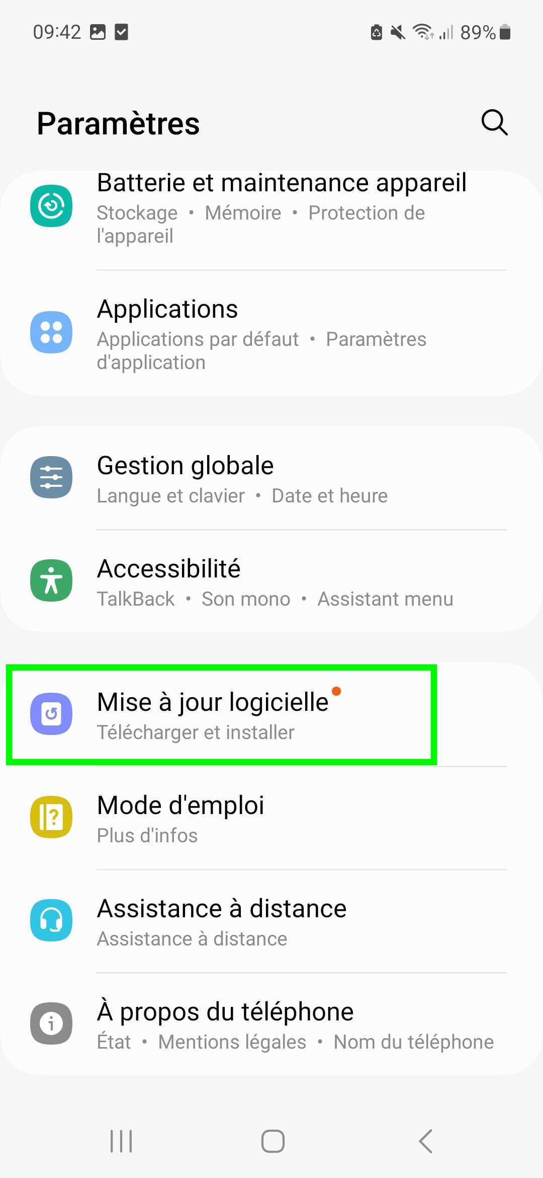 Mettre à jour votre système Android