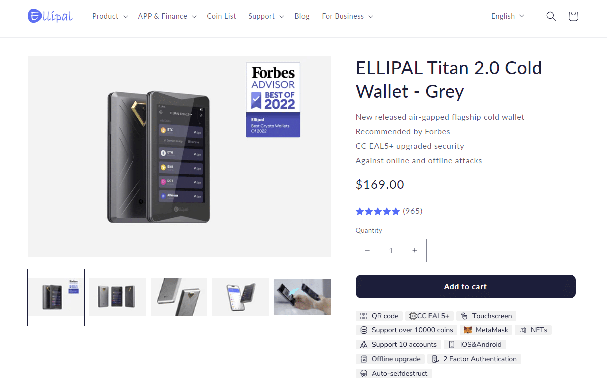 Defi wallet - Ellipal titan 2.0