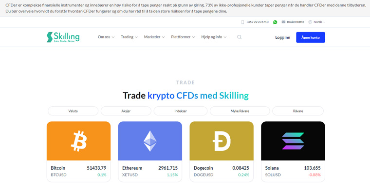 Kjøp Bitcoin på Skilling