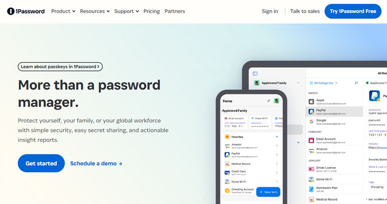 1password nettside