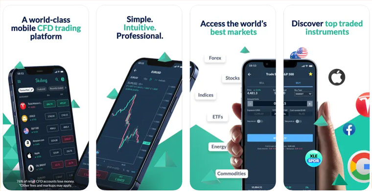 Skilling trading app