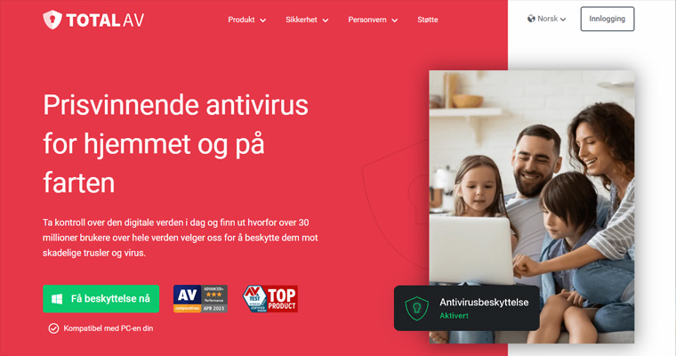 TotalAV prisvinnende antivirus