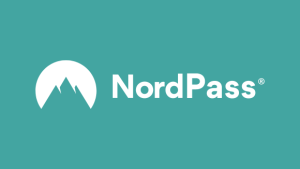 NordPass logo med grön bakgrund.