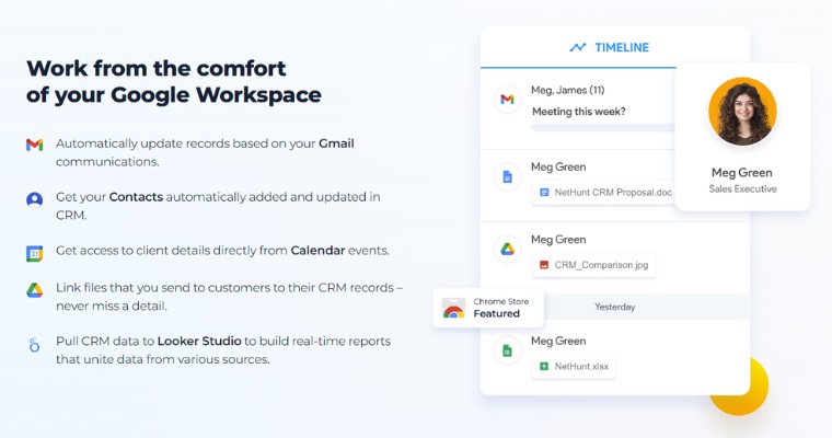 NetHunt CRM samarbete med Google Workspace.