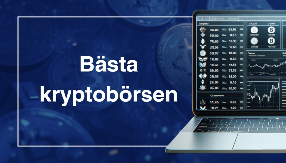 Logo för artikel om den bästa kryptobörsen i Sverige.