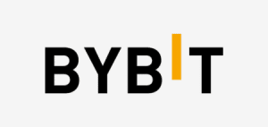 ByBit logo med vit bakgrund.