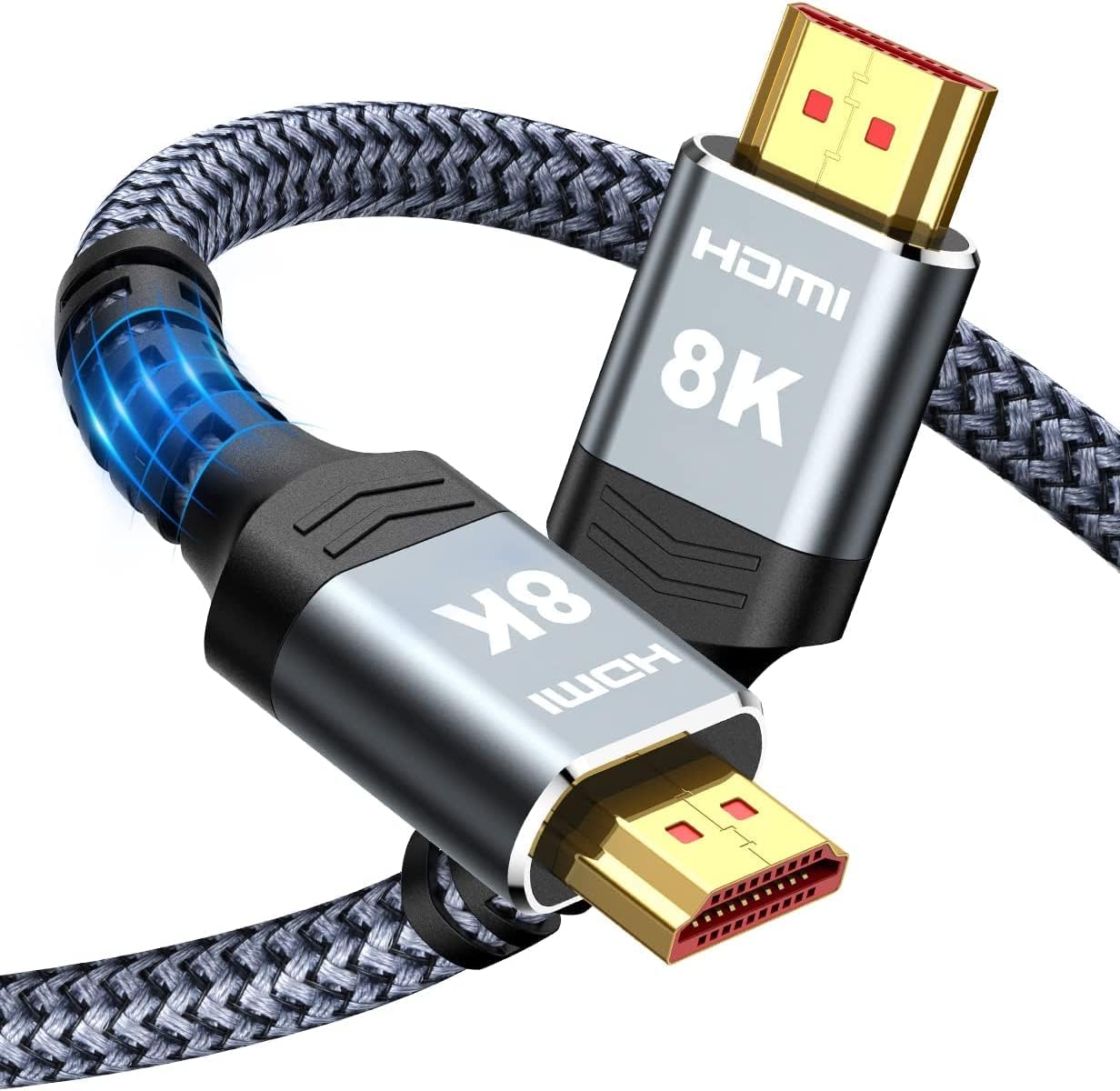 DisplayPort och HDMI-kablar placerade i en visuell jämförelse för att illustrera skillnaderna mellan dem.