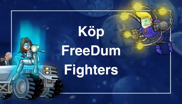 Logo till guide om att köpa FreeDum Fighters i Sverige.