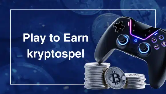 Logo till guide om Play to Earn kryptospel i Sverige.