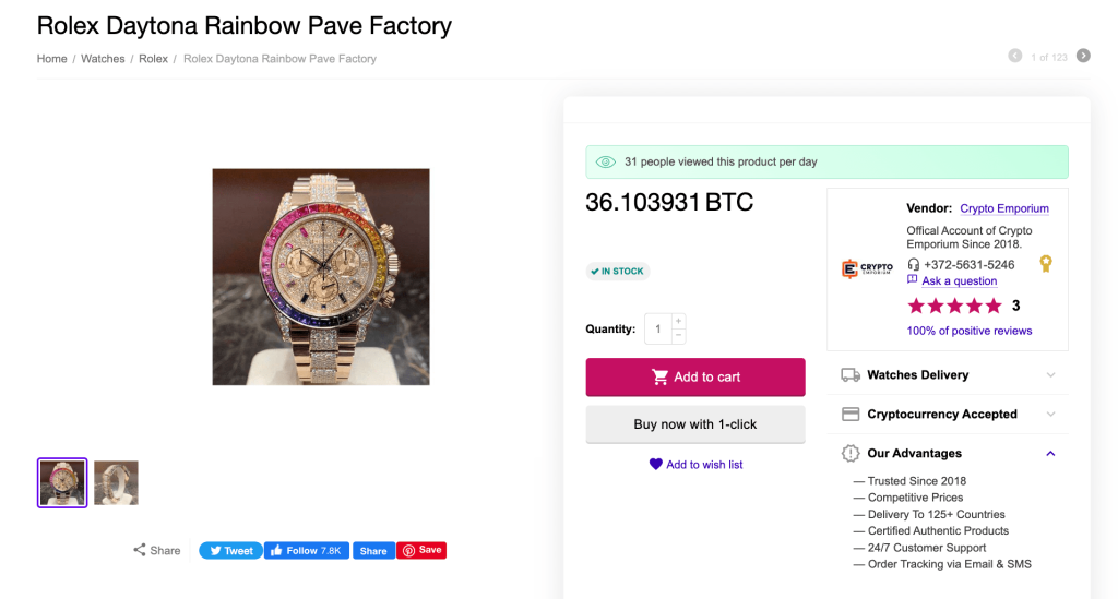 buy a rolex with crypto