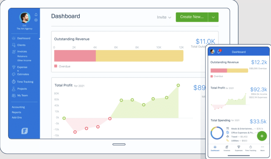 The Best Construction Accounting Software Top 10 In 2024   FreshBooks 5 1024x602 