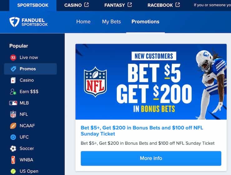 FanDuel Sportsbook Promotion: $200 Bonus + $100 off NFL Sunday Ticket - A  to Z Sports