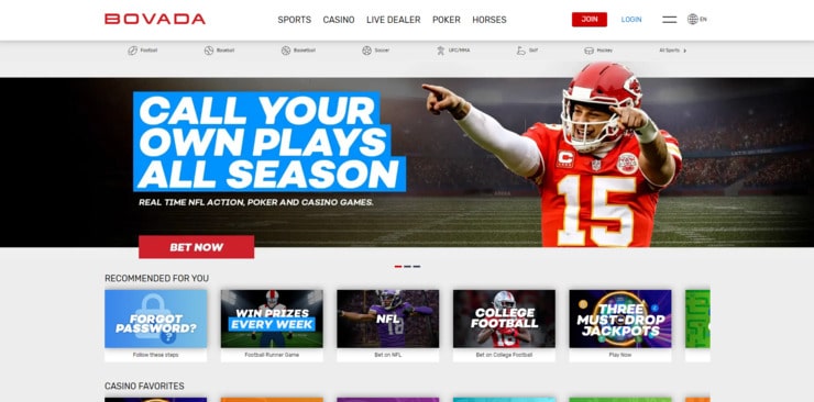 NFL Odds and Betting Lines at Bovada Sportsbook