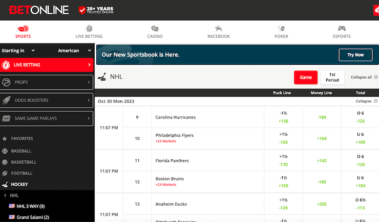 Best NHL Betting Sites March 2024