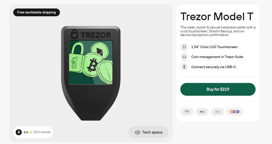 Review and analysis of fake Trezor cryptowallet