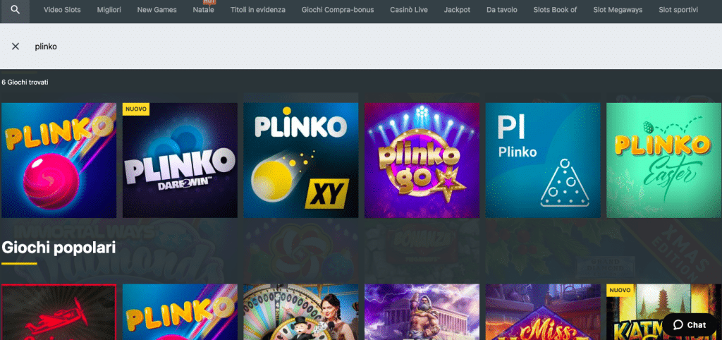 Gioca a Plinko con soldi veri