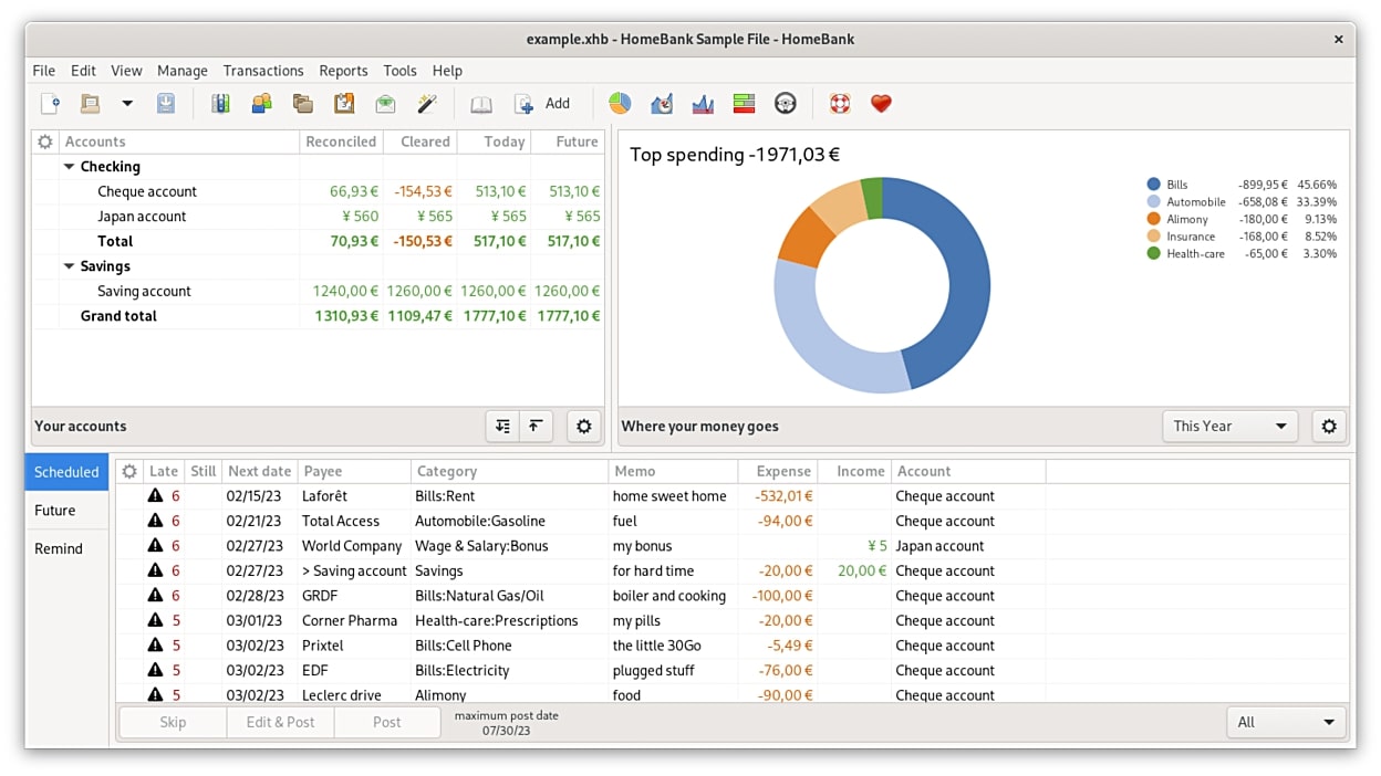 Best Open Source Accounting Software For Businesses 2024 Techopedia   HomeBank Dashboard 