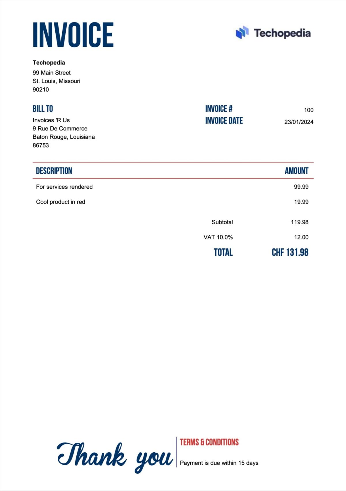 The best way to create an invoice - Techopedia