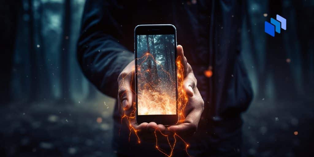 A person holding a smartphone