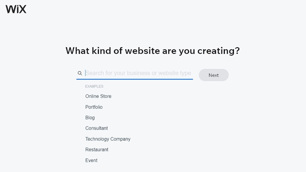 Wix site creation process