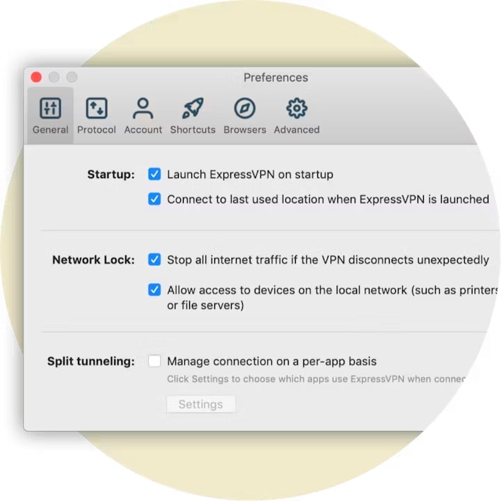 Express VPN's network lock