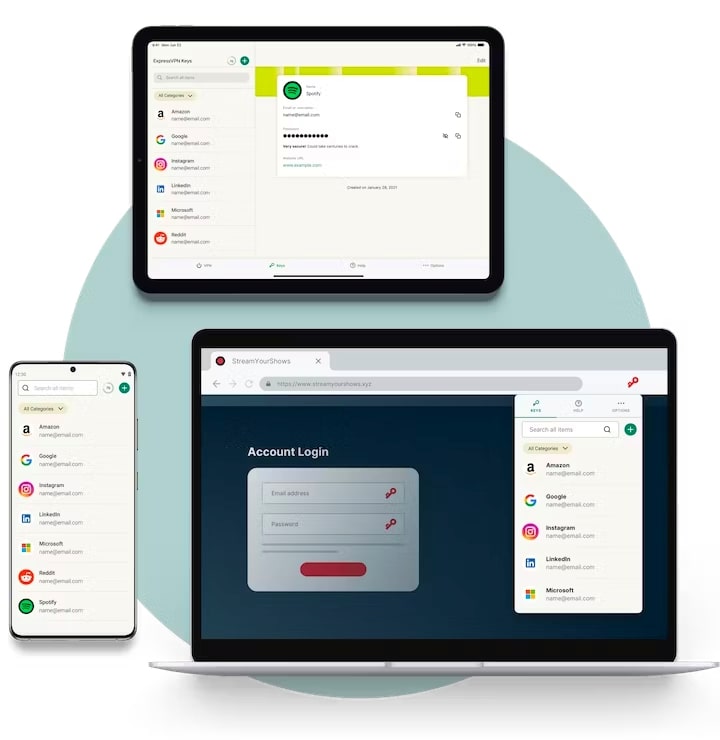 Express VPN's password manager