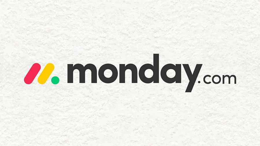 A logo of Monday.com