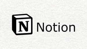 A logo of Notion