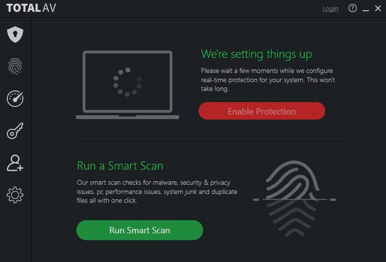 TotalAV Smart Scan options