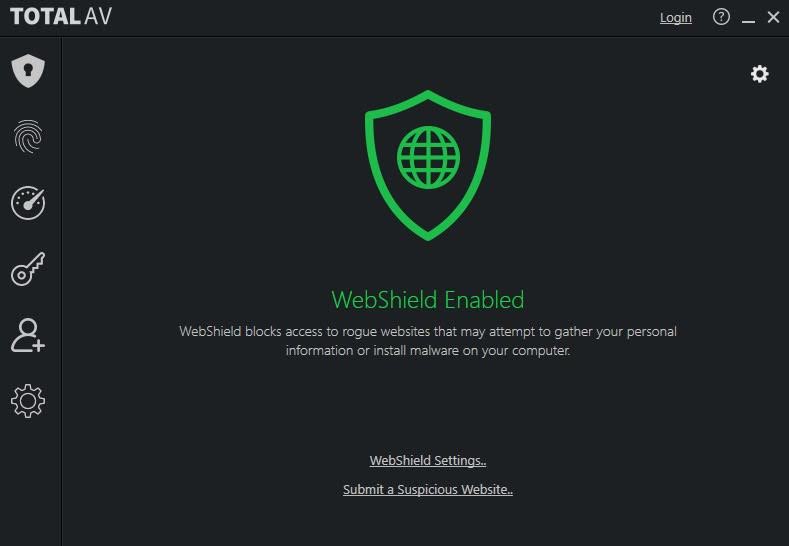TotalAV WebShield options