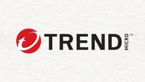 A logo of Trend Micro