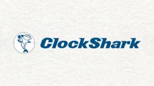 A logo of ClockShark