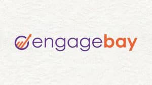 A logo of EngageBay