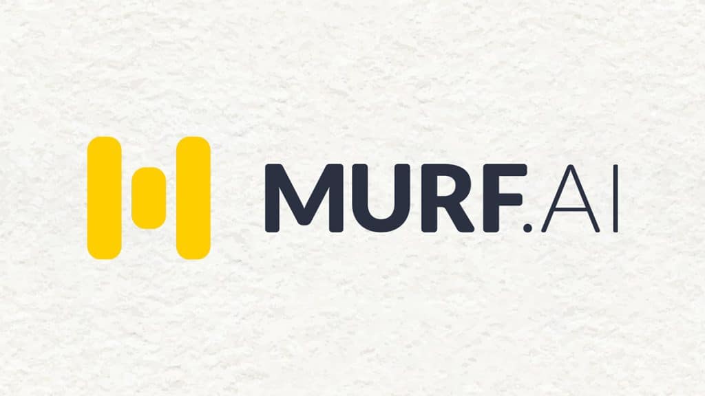 A logo of Murf AI