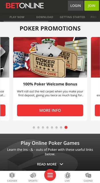 Online poker in Ohio - BetOnline mobile poker
