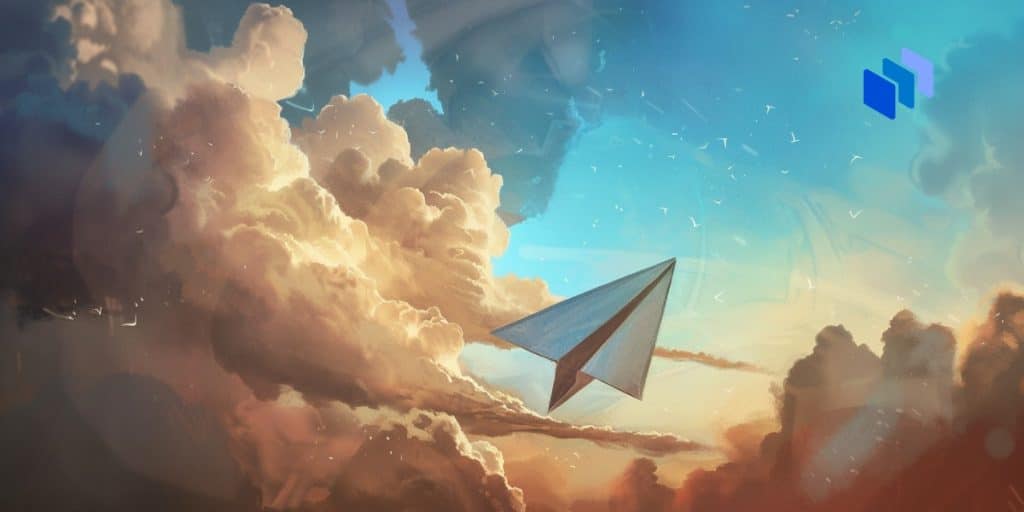 The Telegram logo as a paper airplane