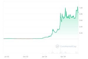 MANTRA (OM) 1-Year Performance. Source: CoinMarketCap