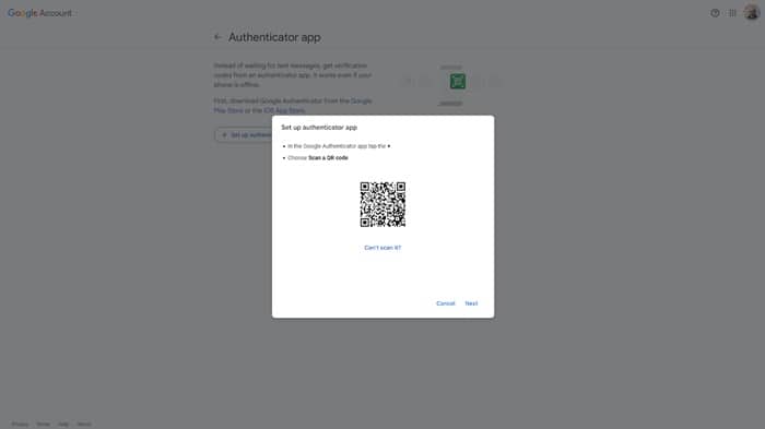 <strong>Choose the Authenticator App Option and Scan QR Code</strong>