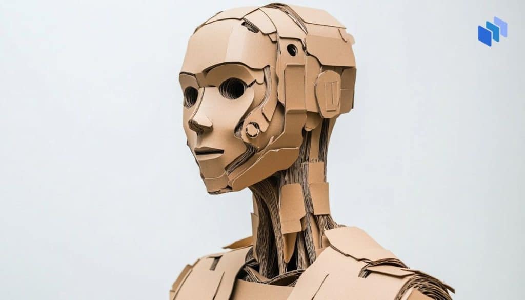 android made of cardboard