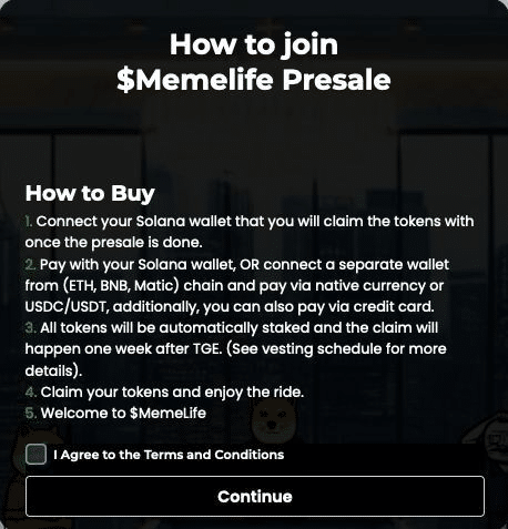 Joining MemeLife Presale