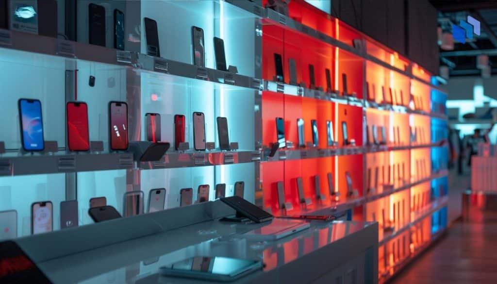 A phone shop of new flagships